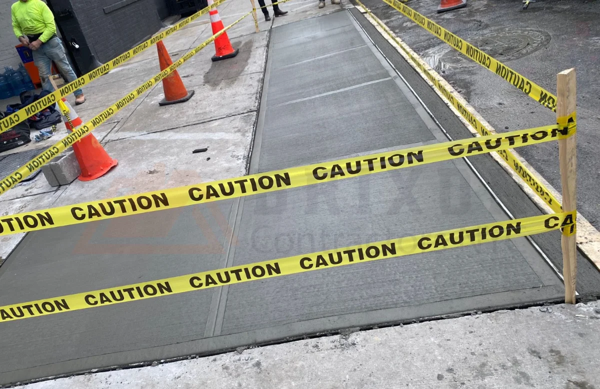 Concrete Sidewalk in Winter